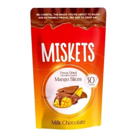 Miskets Milk Chocolate Coated Freeze Dried MANGO 12x80g