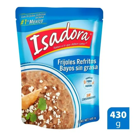 ISADORA Refried Pinto/Bayos Bønner Uten Fett 24x430g
