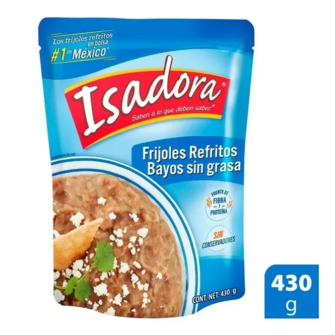 Hovedbilde ISADORA Refried Pinto/Bayos Bønner Uten Fett 24x430g