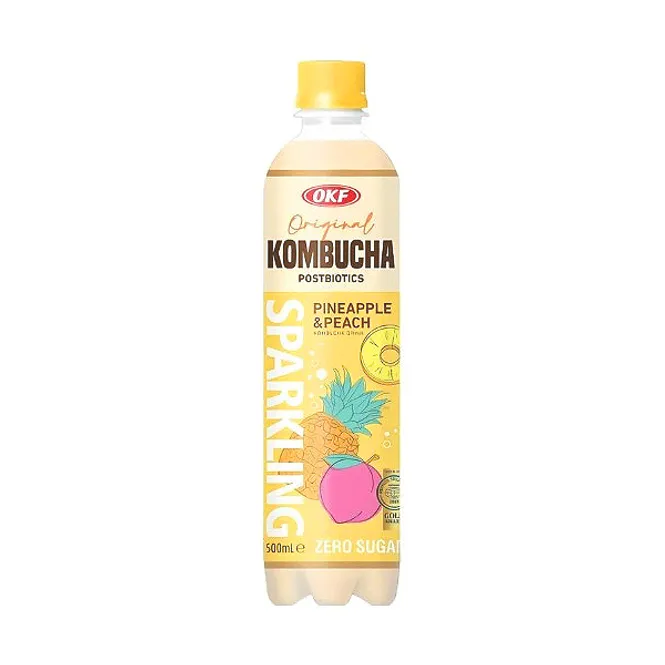 Hovedbilde OKF Kombucha Pineapple Peach Sparkling Drink 20x500ml