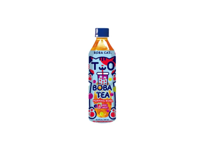 Hovedbilde Boba Cat Fruity Berry Medley Popping Boba Tea 24x500ml
