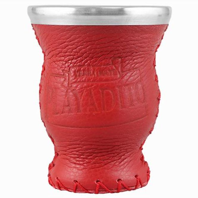 Hovedbilde Playadito RØD gourd glass + steel ring, leather- 6stk