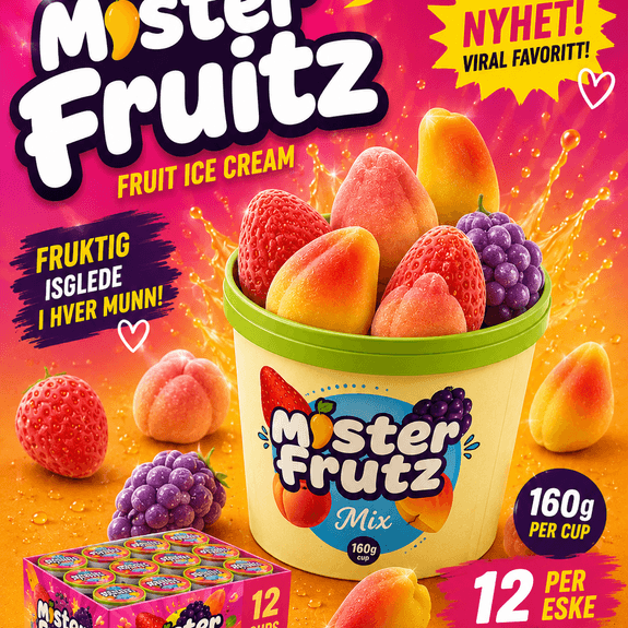 Mister Frutz Ice Cream 12x160g