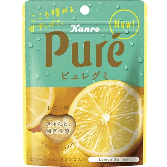 TILBUD Kanro Puré Gummy Lemon 12x56g